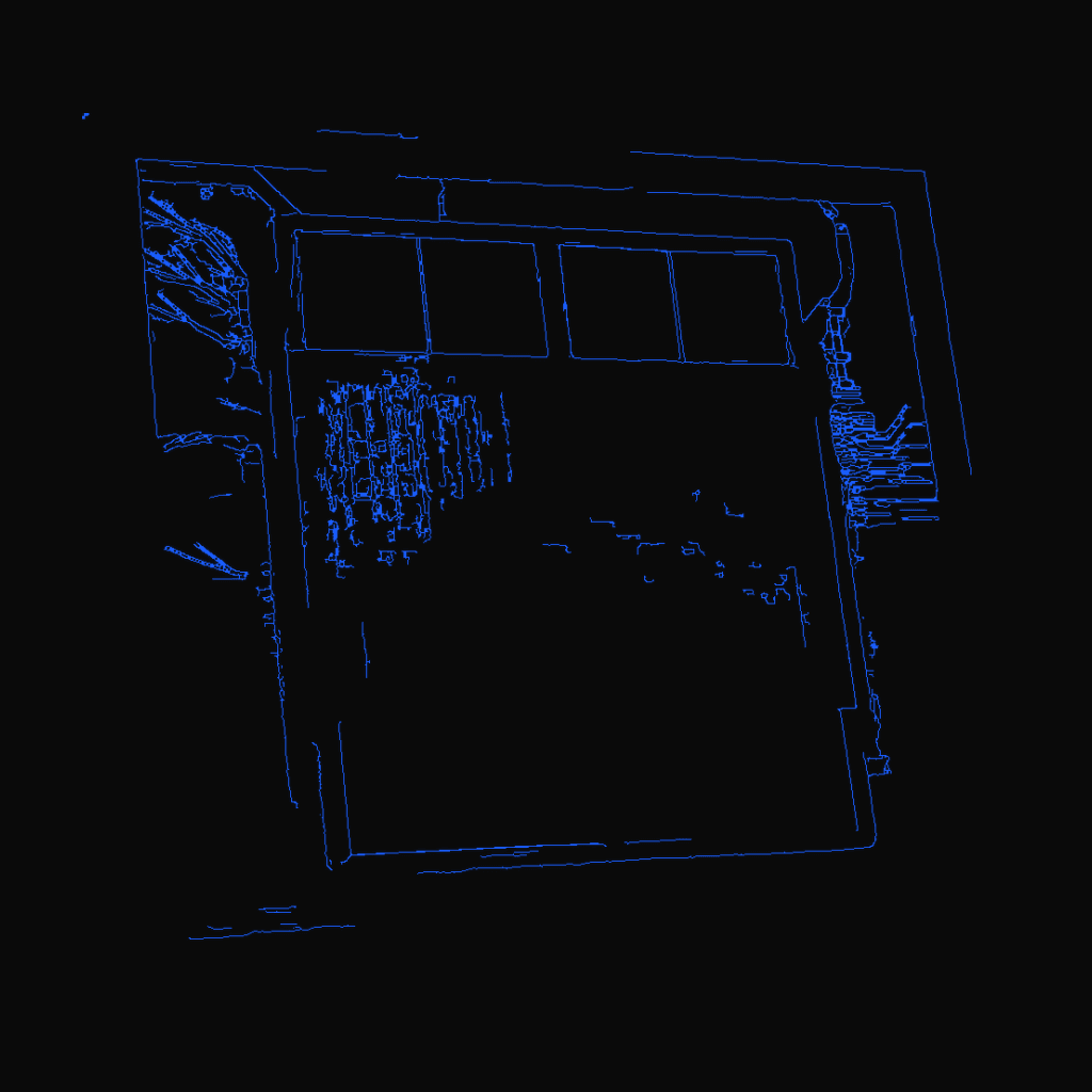 Stylized line drawing of the NVIDIA B100