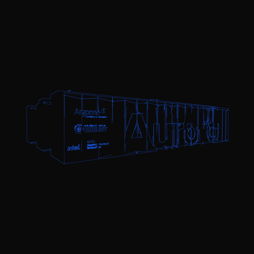 Stylized line drawing of the Aurora