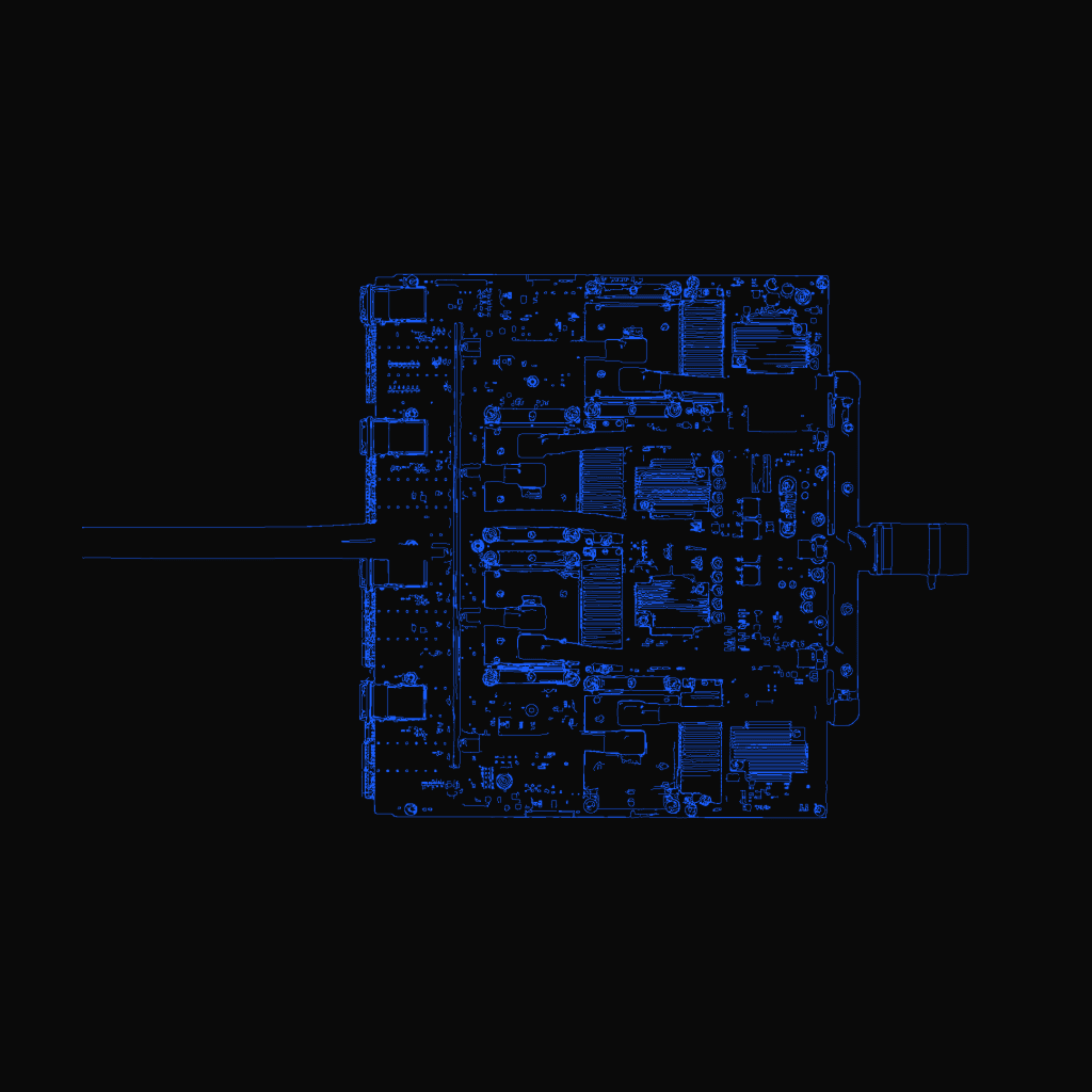 Stylized line drawing of the Google Cloud TPU v5p